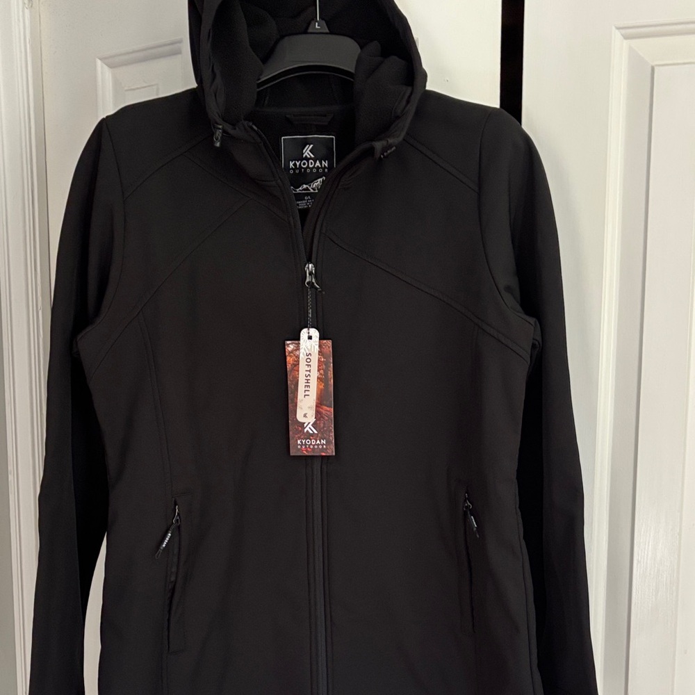 Kyodan Black Hooded Performance Softshell Jacket … - image 1